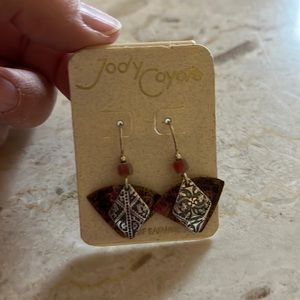Jody Coyote handmade wire hang earrings, NWT